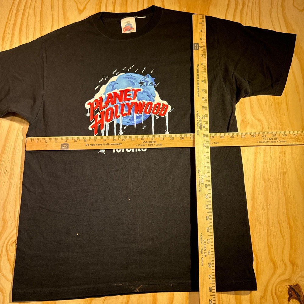 Planet Hollywood Men's Toronto Black Graphic Souvenir Tee Shirt Size L - Picture 4 of 5